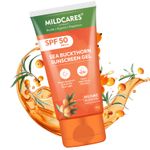 Buy MildCares Sunscreen Aqua Gel SPF 50 PA+++ | Infused with 99% Pure Sea Buckthorn | UV Protection | Lightweight & Nourishing | For All Skin Type, Men & Women (80 gm) - Purplle