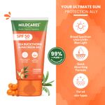 Buy MildCares Sunscreen Aqua Gel SPF 50 PA+++ | Infused with 99% Pure Sea Buckthorn | UV Protection | Lightweight & Nourishing | For All Skin Type, Men & Women (80 gm) - Purplle