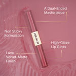Buy Swiss Beauty Select Do The Duet Lipstick | Matte Liquid Lipstick + Tinted Gloss | Infused with Vitamin E and Jojoba Oil | 1 Amber Nude 3 ml - Purplle