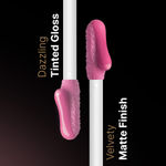Buy Swiss Beauty Select Do The Duet Lipstick | Matte Liquid Lipstick + Tinted Gloss | Infused with Vitamin E and Jojoba Oil | 1 Amber Nude 3 ml - Purplle