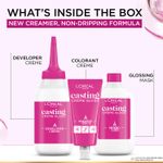 Buy L'Oreal Paris Casting Creme Gloss Hair Color -Dark Brown 400 (60 gm + 60 ml + 40 gm) - Purplle