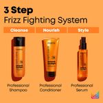 Buy Matrix Opti.Care Professional Shampoo for ANTI-FRIZZ Shampoo + Opti.Care Professional ANTI-FRIZZ Conditioner +ANTI-FRIZZ Hair Serum (200 ml + 98 gm +100 ml) Combo of 3 - Purplle