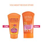 Buy Lotus Herbals Safe Sun KidsA Sunscreen CreamA - Sensitive Skin Formula | SPF 25 | Non Greasy | Sweat & Waterproof | 50 gm - Purplle
