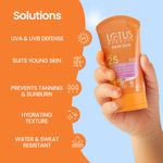 Buy Lotus Herbals Safe Sun KidsA Sunscreen CreamA - Sensitive Skin Formula | SPF 25 | Non Greasy | Sweat & Waterproof | 50 gm - Purplle