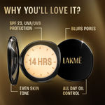 Buy Lakme Ultimate Glam Compact, Skin Lightening Compact Powder with Vitamin B3, 01 Ivory Fair 8 gm - Purplle