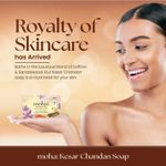 Buy Moha Kesar Chandan Saffron And Sandalwood Soap For Radiant Smooth Skin- Pack Of 3 300 gm - Purplle