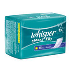 Buy Whisper Maxi Fit Regular Sanitary Pads for Women, 15 pads - Purplle