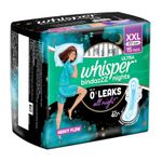 Buy Whisper Bindazzz Nights XXL Sanitary Pads Upto 0% Leaks All Night Long (15 pads) - Purplle