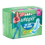 Buy Whisper Ultra Upto No Gap No Leaks Sanitary Pads, XL+ Pads, For Heavy Flow Protection, 15 pads - Purplle