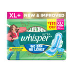 Buy Whisper Ultra Upto No Gap No Leaks Sanitary Pads, XL+ Pads, For Heavy Flow Protection, 30 pads - Purplle