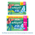 Buy Whisper Ultra Upto No Gap No Leaks Sanitary Pads, XL+ Pads, For Heavy Flow Protection, 30 pads - Purplle