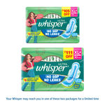 Buy Whisper Ultra Upto No Gap No Leaks Sanitary Pads, XL+ Pads, For Heavy Flow Protection, 30 pads - Purplle