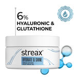 Buy Streax Hydrate & Shine Serum Infused Face Cream Gel, 50 gm with 6% Glutathione & Hyaluronic Acid Complex - Purplle