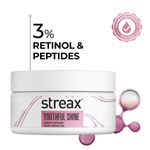 Buy Streax Youthful Shine Serum Infused Face Cream Gel, 50 gm with 3% Retinol & Peptides Complex - Purplle