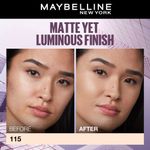 Buy Maybelline New York Super Stay Lumi-Matte Liquid Foundation 30H Longwear yet Light-As-Air, 115, 35 ml - Purplle