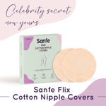 Buy Sanfe Flix Cotton Nipple Covers, 10 Breathable Nipple Pasties, No Show Bra For Women, Skin Friendly, disposable - 10 Units - Purplle