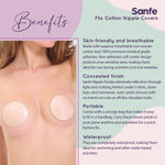Buy Sanfe Flix Cotton Nipple Covers, 10 Breathable Nipple Pasties, No Show Bra For Women, Skin Friendly, disposable - 10 Units - Purplle