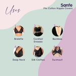Buy Sanfe Flix Cotton Nipple Covers, 10 Breathable Nipple Pasties, No Show Bra For Women, Skin Friendly, disposable - 10 Units - Purplle