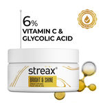 Buy Streax Bright & Shine Serum Infused Face Cream Gel, 50 gm with 6% Vitamin C & Glycolic Acid - Purplle