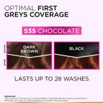 Buy L'Oreal Paris Casting Creme Gloss Hair Color With Glycolic Gloss Complex | Shade 535 - Chocolate | 60 ml + 40 gm + 60 gm - Purplle