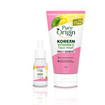 Buy Pure Origin Korean Vitamin C Gel Face Wash (150 ml) & Brightening Face Serum (10 ml) Combo | Removes Oil & Dirt | Reduces Spots & Dullness For Visibly Bright Skin | For All Skin Types - Combo of 2 - Purplle