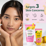 Buy Pure Origin Korean Vitamin C Gel Sunscreen (50 gm) & Face Wash (150 ml) | No White Cast, SPF 50 & PA+++ | Brightens & Fades Dark Spots | For All Skin Types - Combo of 2 - Purplle