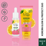 Buy Pure Origin Korean Vitamin C Glow & Protect Kit | 20x Korean Vitamin C Brightening Face Serum (30 ml) & Light Gel Sunscreen with SPF 50 & PA+++ (50 gm) | Reduces Dark Spots, Dullness & Uneven Skin Tone | No White Cast | All Skin Types, Combo of 2 - Purplle