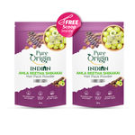 Buy Pure Origin Indian Amla Reetha Shikakai Hair Pack Powder | Natural Hair Cleanser | Nourishes Hair & Scalp | Enhances Shine (Pack of 2) 200 gm - Purplle