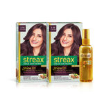 Buy Streax Hair Colour Burgandy + Streax Walnut Seum 45 ml - Purplle