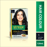 Buy Streax Cream Hair Colour Natural Black + Streax walnut Seum 45 ml - Purplle
