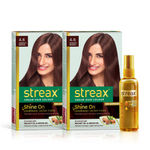 Buy Streax Hair Colour Reddish Brown + Streax Walnut serum 45 ML - Purplle
