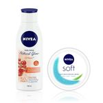 Buy Nivea Glowing Skin Essentials Combo: NIVEA Natural Glow Body Lotion + NIVEA SOFT Light Cream - 1 Pc - Purplle