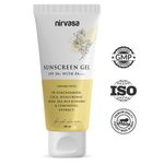 Buy Nirvasa Sunscreen Gel with 5% Niacinamide for 98% UVA/UVB Protection | Lightweight, No White Cast & Broad Spectrum PA +++, Sunscreen SPF 50 for All Skin Types | Sunscreen for Women & Men 50 ml - Purplle
