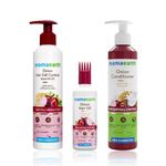 Buy Mamaearth Onion Hair Regrowth Trio: Onion Oil (150 ml) + Hair Fall Shampoo (250 ml) + Conditioner (250 ml) - Purplle
