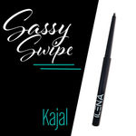 Buy Ilena Sassy Swipe Kajal, 16 Hours Long-Lasting, Waterproof, With Almond Oil And Vitamin E, (0.3 gm), Black, No Chemical, Cruelty & Paraben Free - Purplle