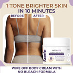 Buy Sanfe Instalite Detan Wipe Off Body Cream, Tan Removal Detan Cream 1 Tone Brighter in 10 mintues 100 gm - Purplle
