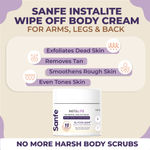 Buy Sanfe Instalite Detan Wipe Off Body Cream, Tan Removal Detan Cream 1 Tone Brighter in 10 mintues 100 gm - Purplle