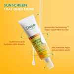Buy Simple Hydrating UV Fluid SPF 50 PA++++ | Hyaluronic Acid | Sunscreen for dry & sensitive skin, 40 ml - Purplle
