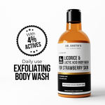 Buy Dr. Sheths’ Licorice & Lactic Acid Body Wash For rough, bumpy & strawberry skin | Exfoliates & evens skin tone | Sulphate Free | Gentle Exfoliating Shower Gel | Removes Tan & Dead Skin | Hydrates & Moisturizes |Refreshing Fragrance| 250 ml - Purplle