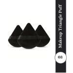 Buy Rhe Cosmetics Mini Triangle Pizza Powder Puff & Makeup Blender Sponge - Black (10 gm) - Purplle