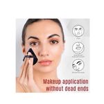 Buy Rhe Cosmetics Mini Triangle Pizza Powder Puff & Makeup Blender Sponge - Black (10 gm) - Purplle