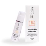Buy Reform Your Skin: Brown Skin Matte Invisible Lightweight Sunscreen Spf 50, Pa+++, No White-Cast, Transparent With Niacinamide(1%), Hyaluronic Acid(1%),Vitamin C, E, Blue Light Protection | For All Skin Types | Water & Sweat Resistant(30 ml) - Purplle