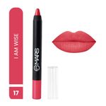 Buy MARS Won't Smudge Won't Budge Crayon Lipstick up to 12 Hours Stay | Matte Finish | Waterproof | Won't Smudge Won't Budge Lip Crayon (3.5 gm) (17-I Am Wise) - Purplle