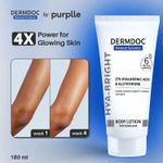Buy DERMDOC Hya-Bright Body Lotion (180 ml) | With Glutathione, Hyaluronic Acid, Peptides & Niacinamide | Deep Moisturization | Evens Skin Tone | Non-Greasy | For Normal, Dry & Combination Skin - Purplle