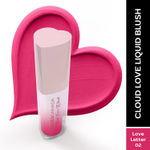 Buy FACES CANADA Cloud Love Liquid Blush - Love Letter 02, 5 ml | Pink Flushed Look | Long Lasting | Blends Easily | Blurred Matte Effect | Lightweight | Natural Tint | Cushion Applicator | Niacinamide Infused - Purplle