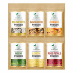 Buy TQS Multani Mitti,Sandalwood,Orange powder Neem, Lemon Powder & Rose Powder Set 240 gm - Purplle