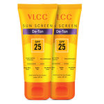 Buy VLCC Anti Tan Sun Screen Lotion SPF 25 with Lemon Sun Defense (150 ml) Buy 1 Get 1 Free - Purplle