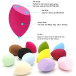 Buy Mepoint Makeup Sponge Set 7 Pcs Multi-color Foundation Blending Beauty Blender, Flawless for Liquid Creams and Powders Colour May Vary - Purplle