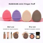 Buy Mepoint Makeup Sponge Set with Storage Case - 4 Blenders, 3 Mini Beauty Blenders, and 3 Finger Puffs set of 10 - Purplle