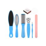 Buy Mepoint Pedicure Tools for Feet - 8 in 1 Pedicure Kit | Foot Scrubber for Dead Skin, Callus Remover, Foot Scraper, Foot File, Pitchfork, Filer for Nail Repair - 1 Set - Purplle